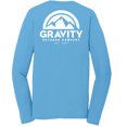 thumbnail image 2 of Camisa de manga larga de rendimiento de Gravity Outdoor Co. - Aqua - White Logo - L Gravity Outdoor Co. Camiseta de manga corta, 2 of 2