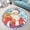 Santa Claus, variant on Round Area Rug, Autumn6 Animal Lover Gift Non-Slip Floor Mat, Soft Washable Carpet for Living Room Bedroom Decor 24 Inch