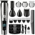 thumbnail image 1 of Beard Trimmer, Cordless Hair Clippers Hair Trimmer For Men, Waterproof Body Mustache Nose Ear Facial Cutting Groomer, Electric Shaver All In 1 Grooming Kit, Usb Rechargeable & Led Display, 1 of 6