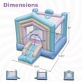 thumbnail image 3 of Gymax Kids Bounce House w/ Slide Basketball Rim Inflatable Basketball Without Blower, 3 of 10