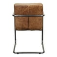thumbnail image 3 of Moe's Home Collection Ansel Arm Chair Grazed Brown Leather-Set Of Two, 3 of 5