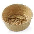 thumbnail image 5 of Casafield Seagrass Belly Basket with Handles - Small, Natural Woven Storage Bin Planter for Home Decor, Indoor Plant Pot Cover, 5 of 7
