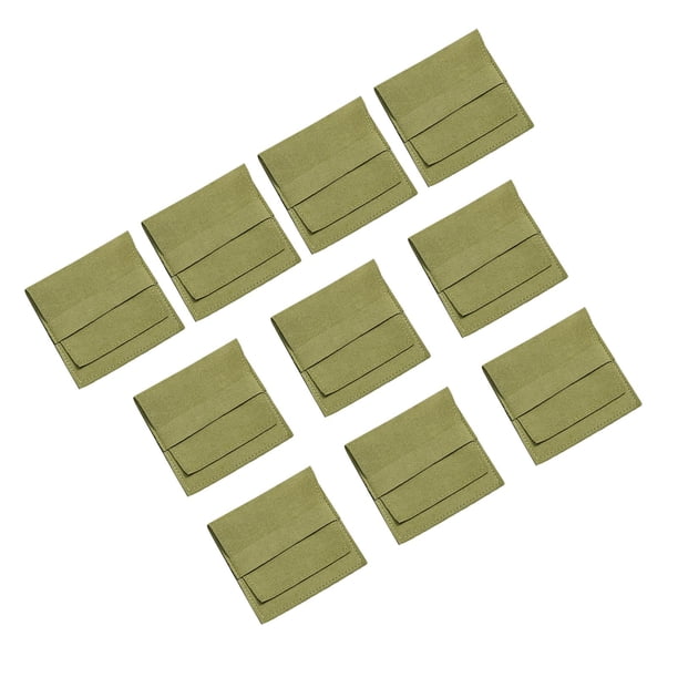 Bolsas de microfibra para joyería, bolsas para guardar joyas, bolsas tipo sobre organizador, suministros de fiesta para broches, anillos, lápiz labial verde 62 cm x 62 cm