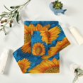 thumbnail image 6 of 3 Sizes of Towel Sets Including Bath Towel Hand Towel and Washcloth for Daily Use Vibrant Digital Sunflower Painting, 6 of 8