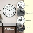 thumbnail image 6 of Infinity Instruments Apollo Wall Clock, Black, 15", 6 of 7