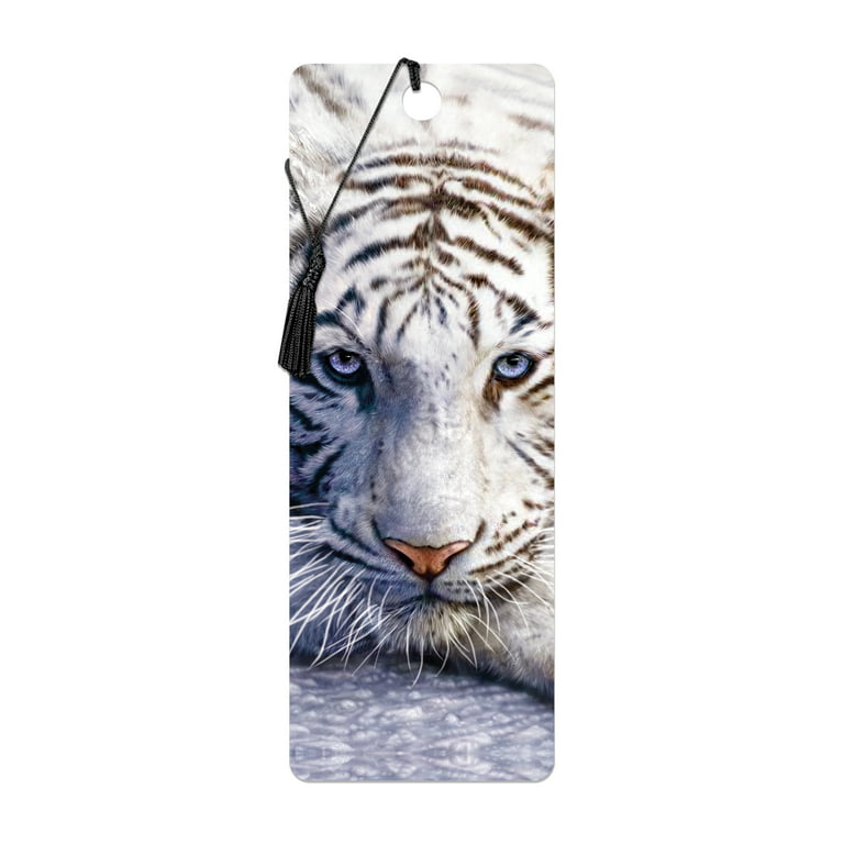 3D LiveLife Bookmark - White Tiger Repose from Deluxebase. A Tiger book  marker with lenticular 3D artwork licensed from renowned artist David  Penfound