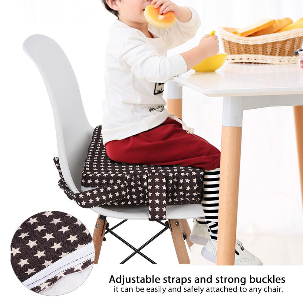 Round Dining Garden Chair Booster Cushion Baby Booster Seat Adjustable Toddler Dining Chair Pads Kid Infant Travel Seat Booster Cushion with Straps HOMYY Chair Booster Cushion 