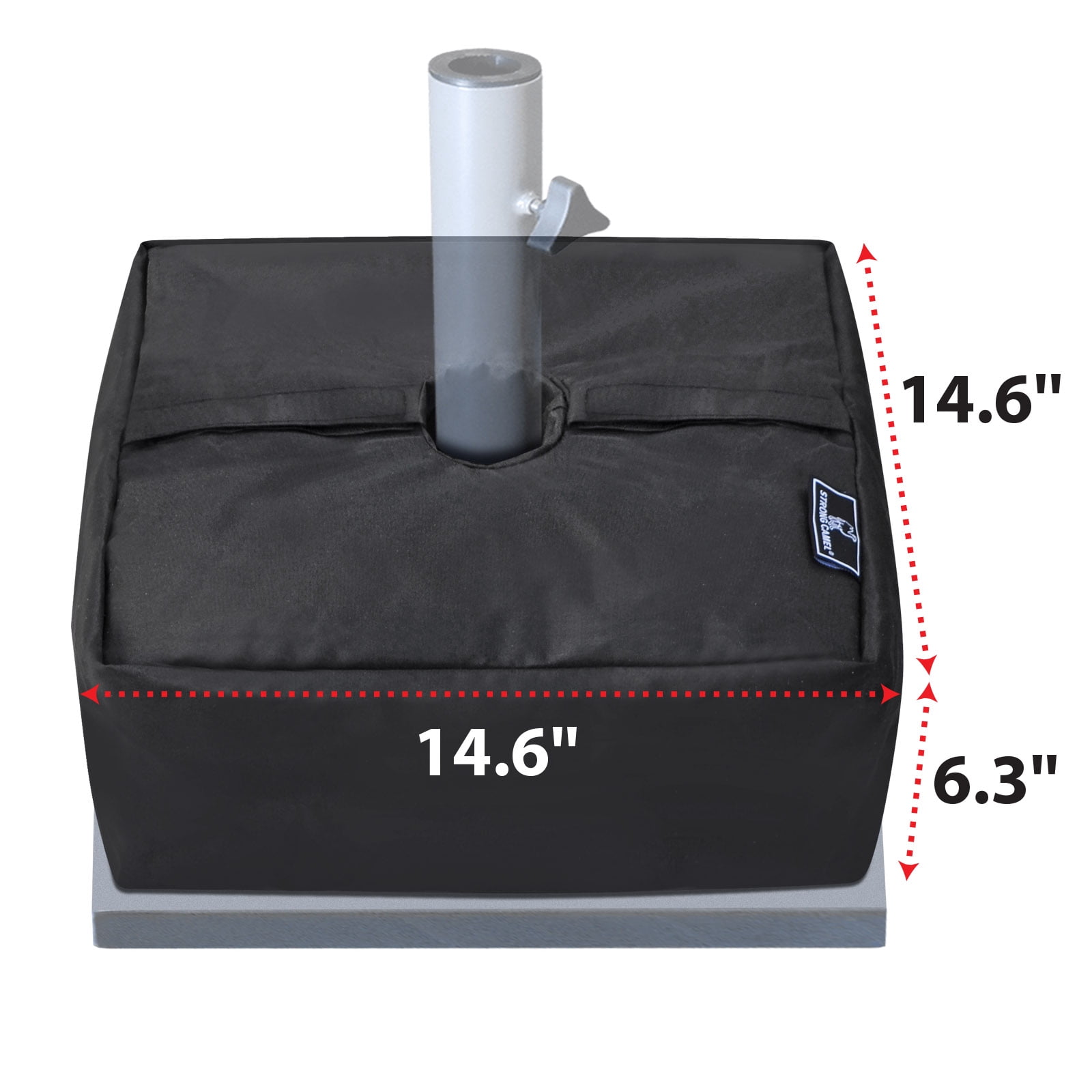 Sunrise 14.6"x14.6" Square Sand Umbrella Base Weight Bag, Up to 80 lbs sands, Secure for Outdoor Patio, Offset and Cantilever Umbrellas, Heavy Duty