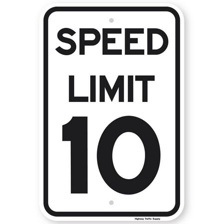Highway Construction Signs - SPEED LIMIT 10 MPH Sign 18