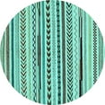 thumbnail image 1 of Ahgly Company Indoor Round Abstract Light Blue Modern Area Rugs, 8' Round, 1 of 4
