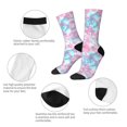 thumbnail image 3 of Cauagu Tie Dye Print Crew Socks for Women and Men,Adult Athletic Running Socks 1-Pair Sports Socks Work Gear Socks with Moisture Wicking, 3 of 6