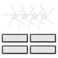 thumbnail image 1 of Kit de filtro Hepa de repuesto Compatible con aspiradora Bot W10 W10pro, 4 cepillos laterales, 4 filtros Hepa, 1 of 5