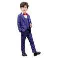 thumbnail image 6 of Bainana Boys Christmas Outfit Set Long Sleeve Solid Color Gentleman Suit 4 Pieces Clothes Set Big Kids Relaxed Fit Party Wear, 6 of 6
