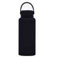 thumbnail image 1 of Botella de agua deportiva de acero inoxidable de 1L, termo de gran capacidad, taza de agua portátil para exteriores con asa, 1 of 5