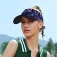 thumbnail image 5 of Daiia Fantasy Dragon In Cathedral Pattern Sport Sun Visor Hats Visor Cap Adjustable Empty Top Baseball Cap Cotton Ball Caps for Women and Men, 5 of 7