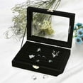 thumbnail image 6 of COOPHYA 1Pack Black Density Board Jewelry Box for Travel 11.8x5.9x1.8in, 6 of 8
