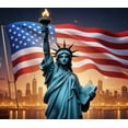 thumbnail image 3 of Decorative Design American Flag Statue of Liberty Banner Patriotic Celebration Theme for Independence Day National Holiday Outdoor Event, 3 of 7