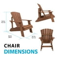 thumbnail image 3 of Lifetime Outdoor Polystyrene Adirondack Chair, Brown, 60064, 3 of 12