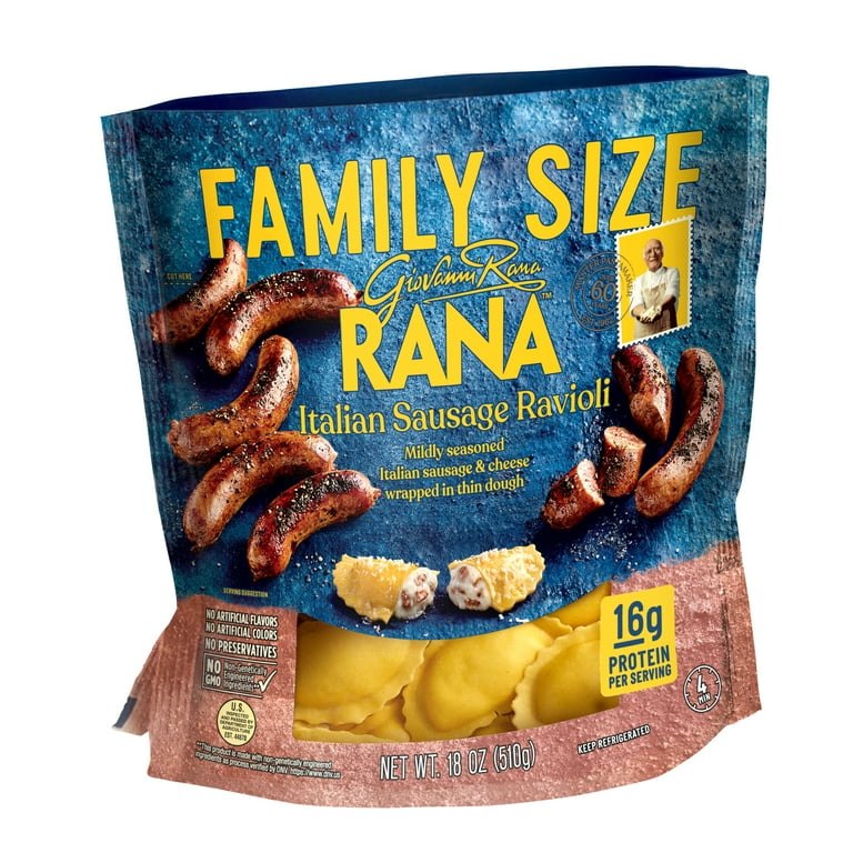 【BITE ME】COMFY RAVIOLI - TEN-MILE BAG Giovanni Rana Homestyle Ravioli Italian Sausage Premium Filled