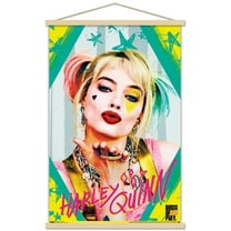 DC Comics Movie Birds of Prey - Harley Quinn - Kiss Wall Poster with Magnetic Frame, 22.375" x 34"