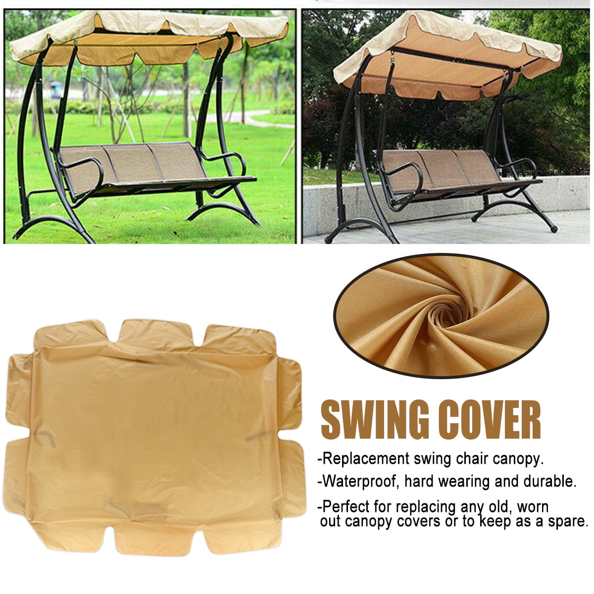 (ONLY COVER) New Patio Outdoor Swing Canopy Replacement ...
