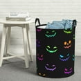 thumbnail image 6 of ZNDUO Round Laundry Basket, Waterproof Collapsible Laundry Baskets with Handles, Medium Size - Cartoon Colourful Halloween Pattern, 6 of 8
