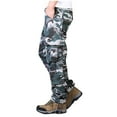 thumbnail image 2 of Odeerbi Trousers Full Length Pants for Men Plus Size Pure Cotton Thick Camouflage Multi-pocket Wear-resistant Overalls Trousers Blue, 2 of 6