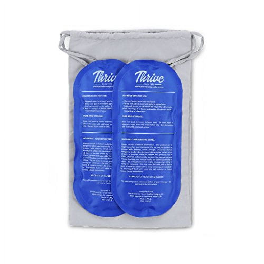 Reusable Gel Ice Pack Cold Compress, 2 Pack Soft Flexible Pain Relief for Injuries