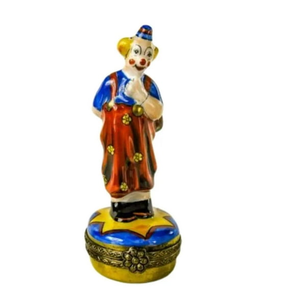 Small Clown Limoges Box for Collectors Limoges Box Porcelain Figurine
