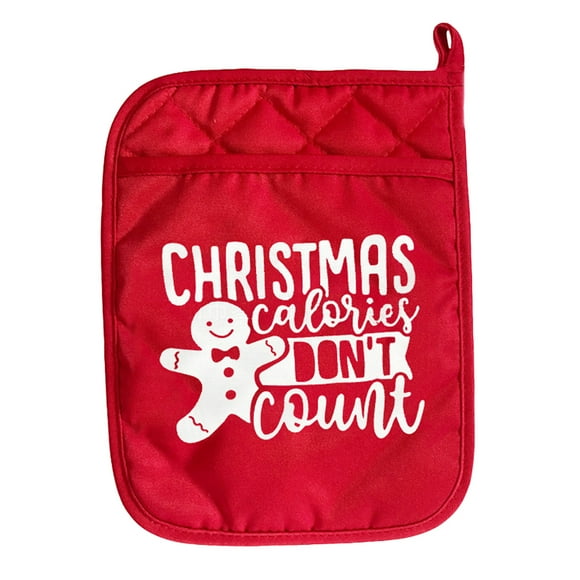 CY5O5ee Christmas Baking Pot Holders with Pockets Christmas Baking Potholder Baking Pot Holders Heat-Resistant Oven Hot Pads for Women Men Baking Kitchen Cooking
