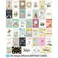 thumbnail image 2 of Birthday Cards Unique Designs 5x7 Glitter Embossed Premium 300 GSM 40 Pack, 2 of 9