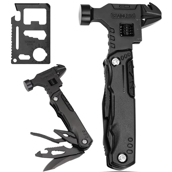 Multi-Function Combination Tool Outdoor Knife Pliers Adjustable Wrench Set Universal Folding Pliers Suitable for Outdoor Camping and Home Repairs Multi-Function Hammer - The Perfect Gift for Men