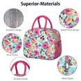 thumbnail image 4 of Lunch Bag Lunch Box for Women Reusable Insulated Lunch Cooler Bags,Large Capacity for Work Travel Picnic,Water-Resistant Pioneer Colorful Floral Lunch Tote Bag Gifts for Woman Mom Rose-red, 4 of 6