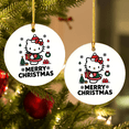 thumbnail image 2 of Christmas Hello Kitty 2024 Ornament, Two Side Christmas Decoration, Holiday Gift Idea, Round Ceramic, Gift Exchange, Gift Idea, Xmas Tree By SUNNIFATE, 2 of 2
