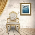 thumbnail image 3 of Wiens, James 26x32 Gold Ornate Wood Framed with Double Matting Museum Art Print Titled - Lets Go for a Ride II Vintage Blue, 3 of 4