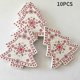 thumbnail image 5 of 10pcs/lot Diy Xmas Tree Hanging Pendants Christmas Wooden Ornaments Handicrafts Home 2024 New Year Party Decor Supplies, 5 of 5