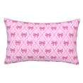 thumbnail image 1 of Balery Pink bows Funda de Cojín Estampada, Regalos para Mujeres, Regalos de Amor para Ella, Regalos para Novia o Esposa, Funda de Almohada-16"x24", 1 of 6