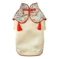 thumbnail image 1 of XS-XL Fashion Breathable Soft Chinese Style Spring,Autumn Wearing Dog Clothes Dog Costume Dog Skirt Pet Dress GOLDEN YELLOW XS, 1 of 8