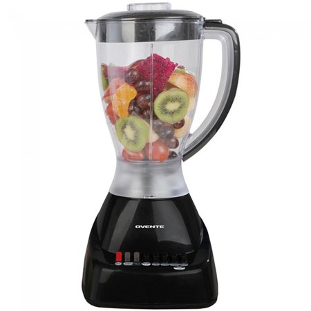 Ovente Multi-Speed Blender for Smoothies, Shakes, Soups and More, 1.5 Liter, 400-Watts, with Stainless Steel Blades, Black