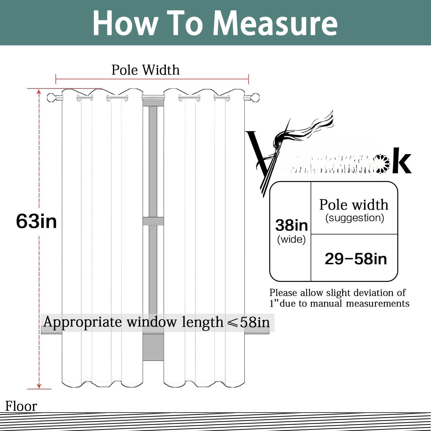 Room Darkening Grommet Window Drapes Thermal Insulated Light Blocking Blackout Curtains For Bedroom(aqua 38wx63l 2 Panels)