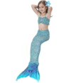 thumbnail image 3 of Traje de baño para niños Conjunto de bikini con cola de sirena para niñas Traje de baño, 3 of 4