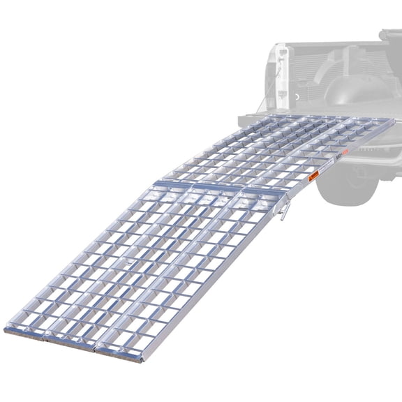 9' Black Widow Motorcycle Ramp, 1,500 lb Cap, Aluminum, Folding, for Truck / Trailer