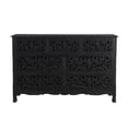 thumbnail image 2 of HomeRoots 521236 57 in. Black Solid Wood Seven Drawer Dresser, 2 of 3
