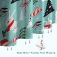 thumbnail image 6 of Blue Christmas Santa and Snowman Pattern Shower Curtain 84"x72" ,Bathroom Decorative Shower Curtains Set with 12 Hooks,Modern Waterproof Washable Shower Curtain, 6 of 6