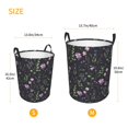 thumbnail image 3 of Fuzoiu Watercolor Wildflower 1 Print Circular Hamper,Laundry Basket with Handle,Collapsible Laundry,Dirty Clothes Storage Basket,for Bedroom Bathroom Dorm Living Room-, 3 of 6