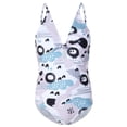 thumbnail image 5 of Toddler Girl Swimsuit Swimming One Piece Swimming Accessories Floral Prints Girls' Swimwear White 7-8 Years, 5 of 6
