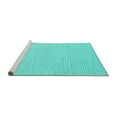 thumbnail image 2 of Ahgly Company Machine Washable Indoor Rectangle Solid Turquoise Blue Modern Area Rugs, 3' x 5', 2 of 4