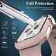 thumbnail image 3 of 3 Pack Case Compatible with Apple Watch SE Series 6/5/4 44mm with Tempered Glass Screen Protector, Hard PC Full Coverage Ultra-Thin HD Bumper Cover for iWatch 44mm, Rose Gold/Pink/Clear, 3 of 5