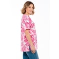 thumbnail image 3 of Woman Within Plus Size Perfect Printed Short-Sleeve Boatneck Tunic, 3 of 6