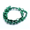 thumbnail image 2 of Natural Malachite Beads Strands Round Flat 12x4~5mm Hole: 0.8mm about 33pcs/strand 15.75 inch(40cm) DIY, 2 of 3